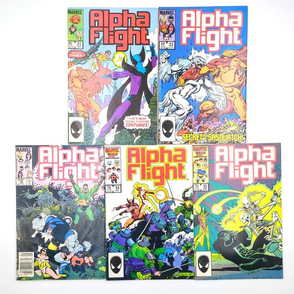 Alpha Flight 9 Issue Lot 5 6 16 20 21 23 30 34 35 Marvel Comic Wolverine 1983-85 - Picture 3 of 4